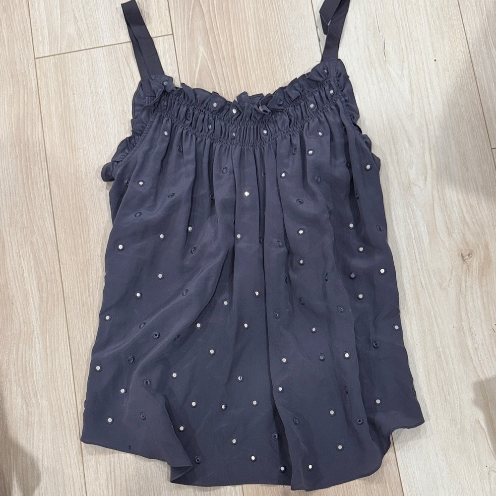 Rebecca Taylor Navy Embellished Camisole